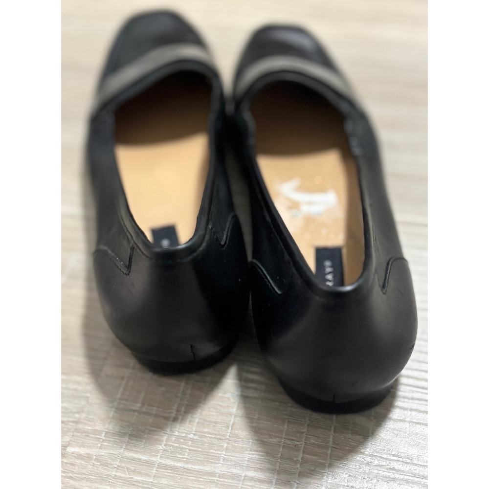 Array Black Leather Square Toe Slip On Loafer Sho… - image 4